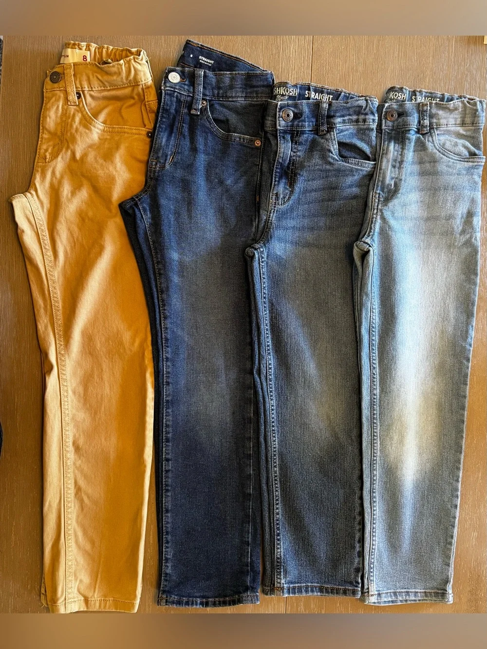 Size 8- Kids Denim and khaki pants